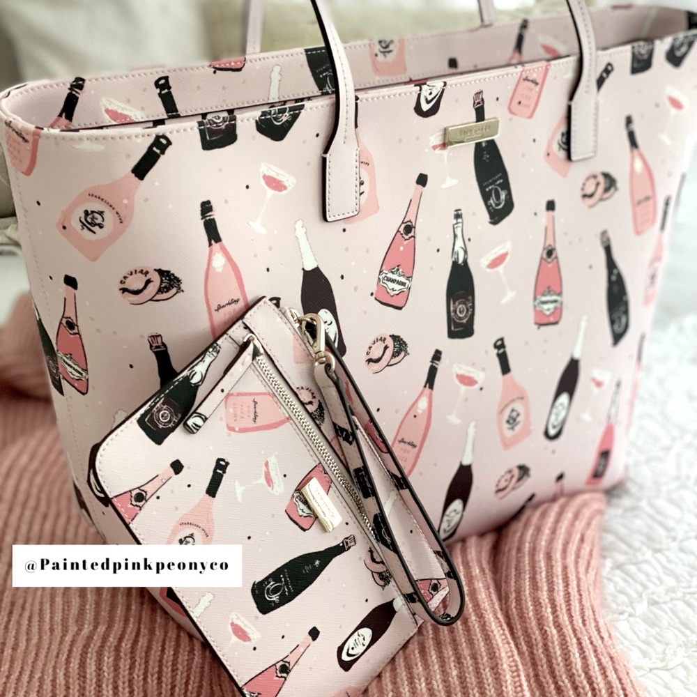🆕 KATE SPADE | Shore Street Champagne Tote and Wristlet Bundle